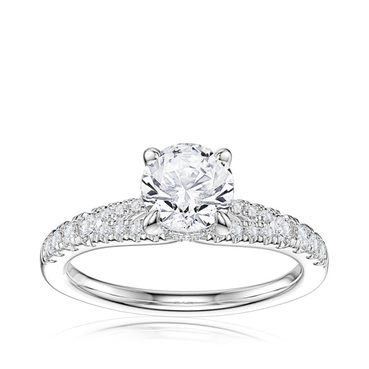 Noventa 1-1/3 ct. tw. Round Brilliant Diamond Engagement Ring in 14K White Gold