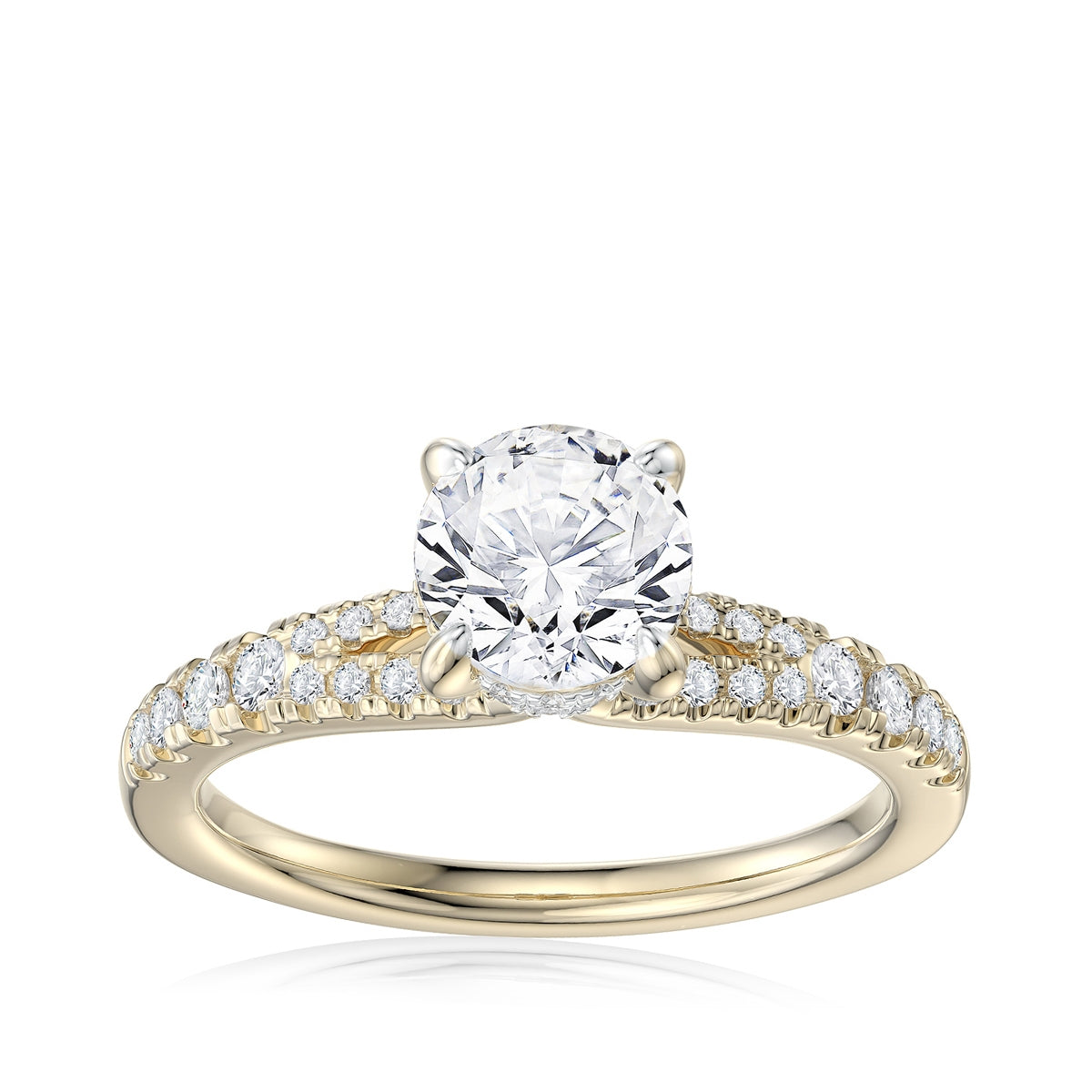 Noventa 1-1/3 ct. tw. Round Brilliant Diamond Engagement Ring in 14K Yellow Gold
