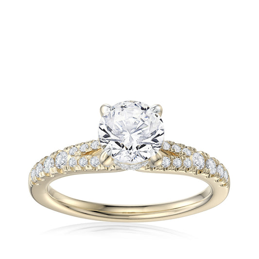 Noventa 1-1/3 ct. tw. Round Brilliant Diamond Engagement Ring in 14K Yellow Gold