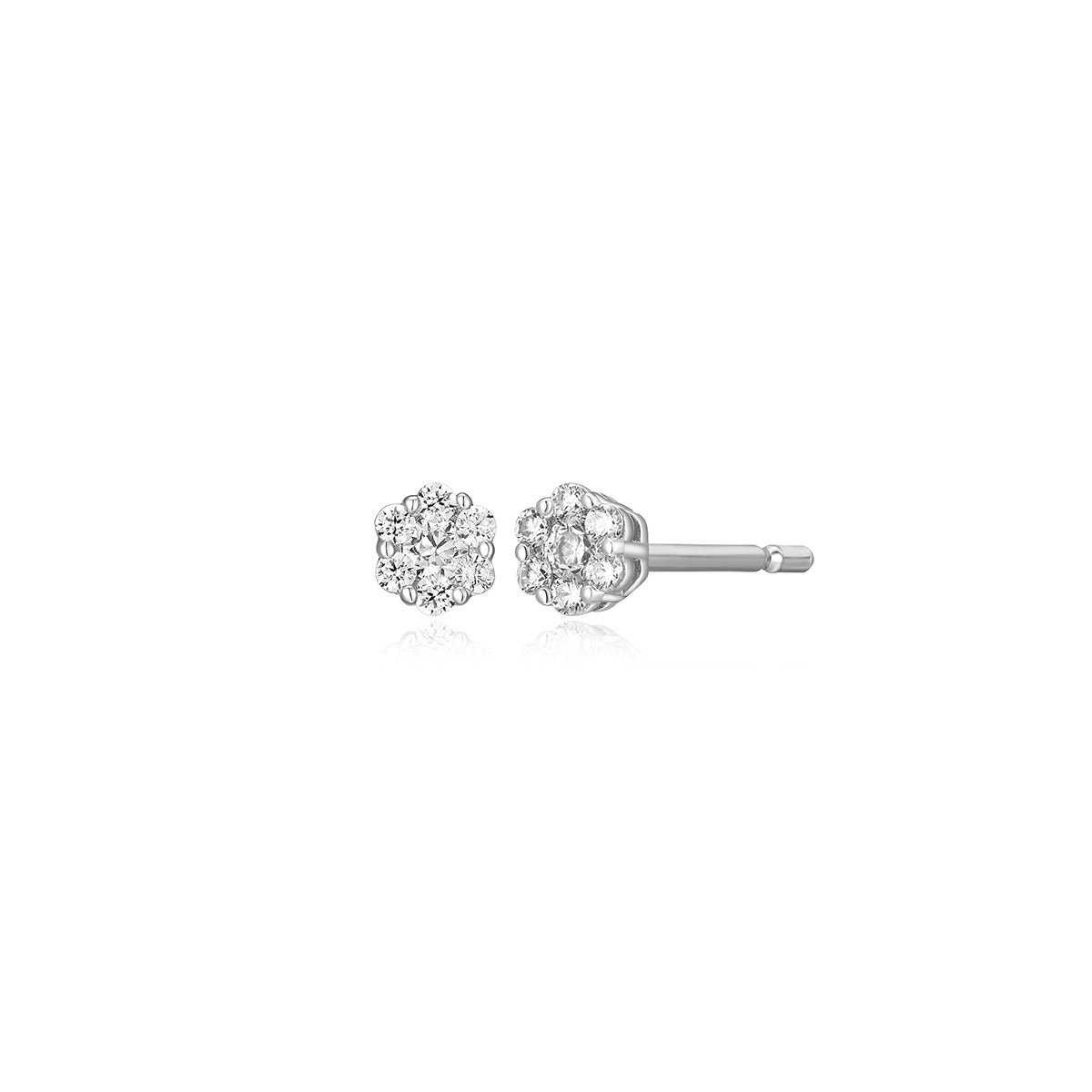 M by Monte Luna 1/10 ct. tw. Lab-Grown Diamond Cluster Earrings in Sterling Silver