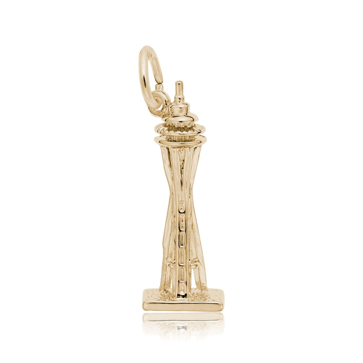 Seattle Space Needle Charm in 14K Yellow Gold
