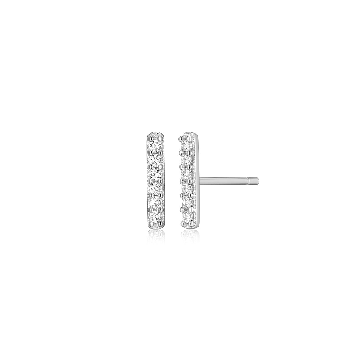 M by Monte Luna 1/10 ct. tw. Lab-Grown Diamond Bar Earrings in Sterling Silver