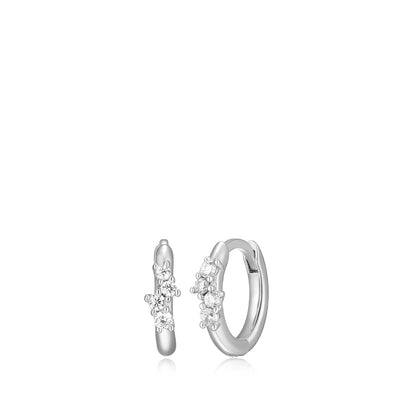 M by Monte Luna 1/10 ct. tw. Lab-Grown Diamond Scattered Hoop Earrings in Sterling Silver