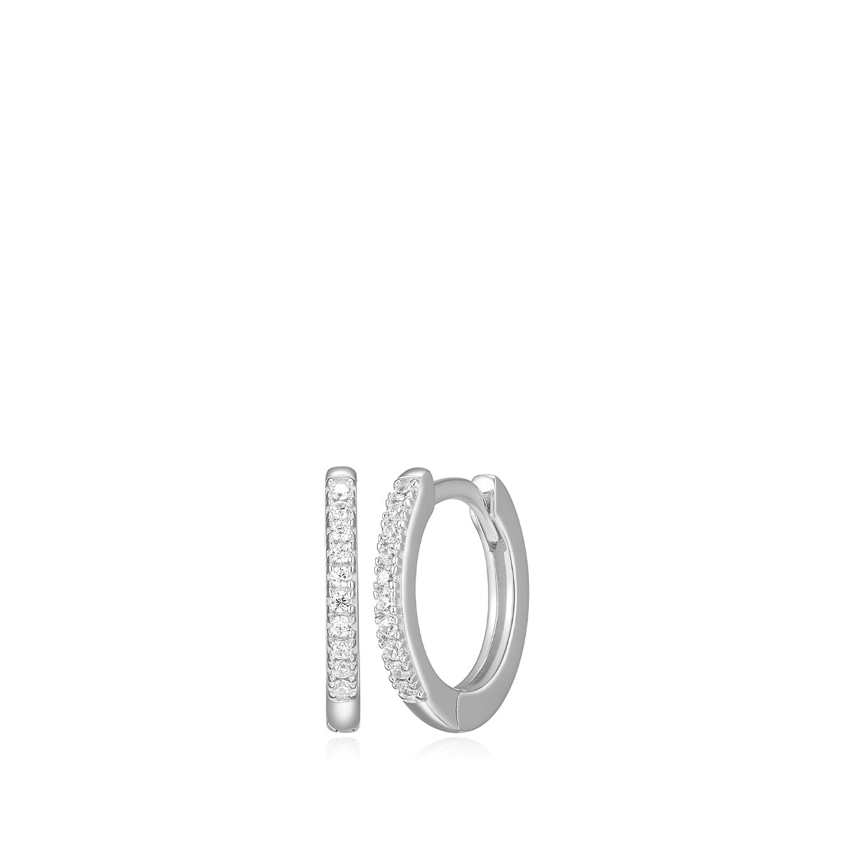 M by Monte Luna 1/10 ct. tw. Lab-Grown Diamond Huggie Hoop Earrings in Sterling Silver