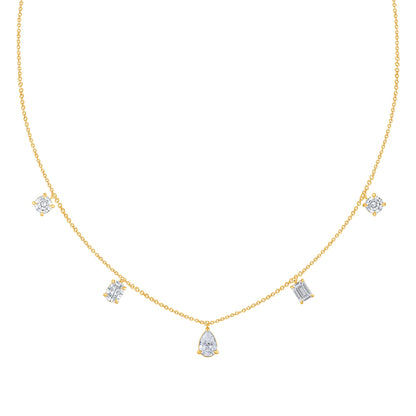 Adamante 1 ct. tw. Lab-Grown Multi-Shape Diamond Necklace in 14K Yellow Gold