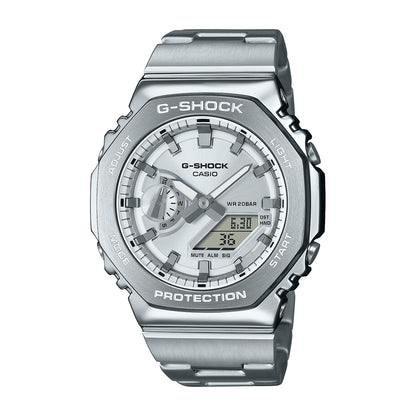 G-Steel quartz silver dial watch