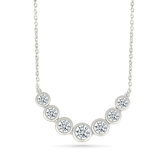 Adamante 1 ct. tw. Lab-Grown Diamond Curved Bar Necklace in 10K White Gold (2)