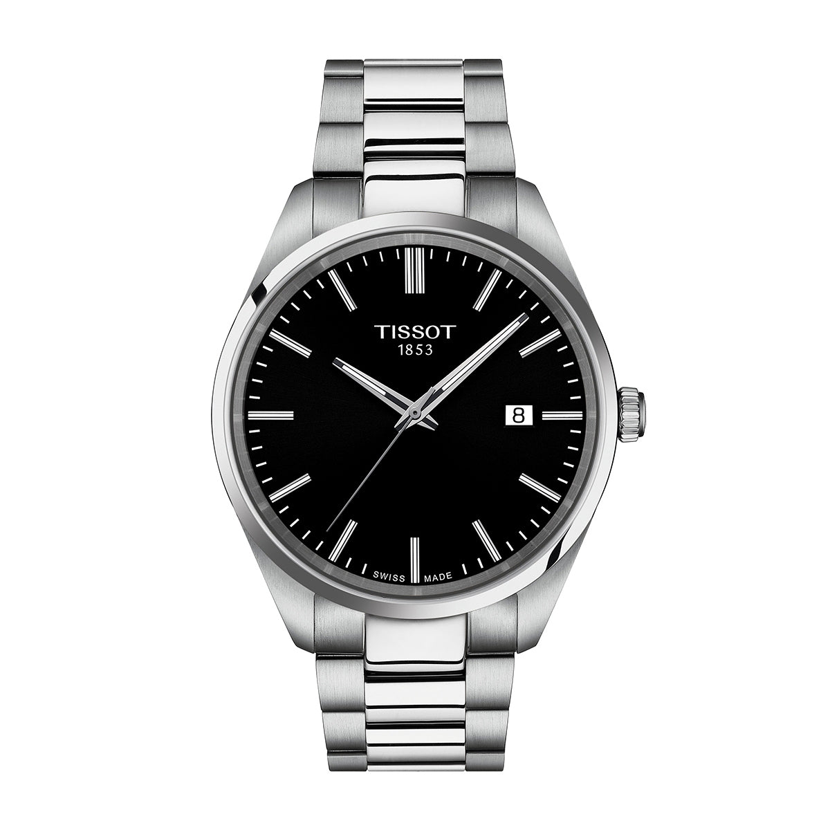 Tissot Men's PR 100 Chronograph Stainless Steel Watch with Black Dial