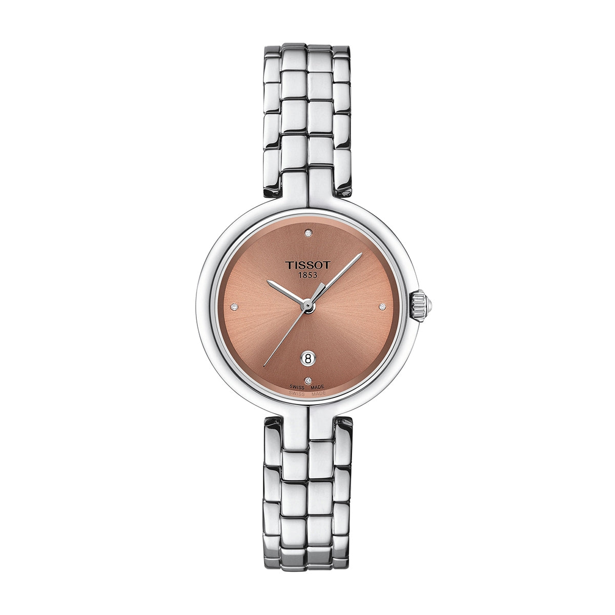 Tissot Ladies' Flamingo Quartz Stainless Steel Watch with Pink Dial