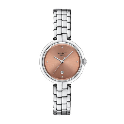 Tissot Ladies' Flamingo Quartz Stainless Steel Watch with Pink Dial