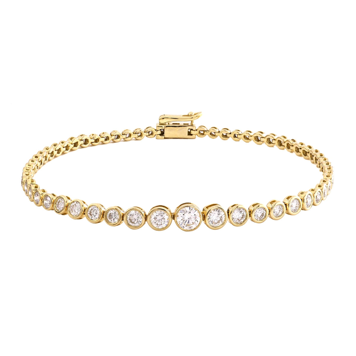 Adamante 2 ct. tw. Lab-Grown Graduated Tennis Bracelet in 14K Yellow Gold