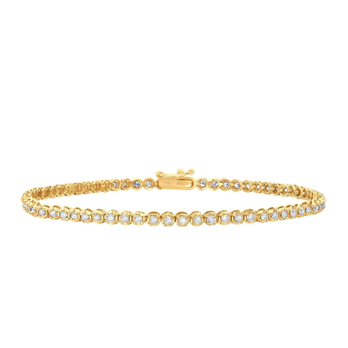 Adamante 1 ct. tw. Lab-Grown Diamond Tennis Bracelet in 10K Yellow Gold