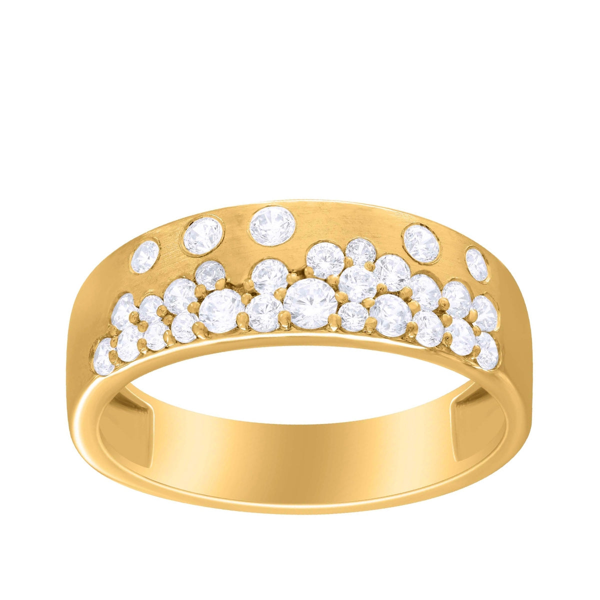 Adamante 1/2 ct. tw. Lab-Grown Diamond Cascade Ring in 10K Yellow Gold