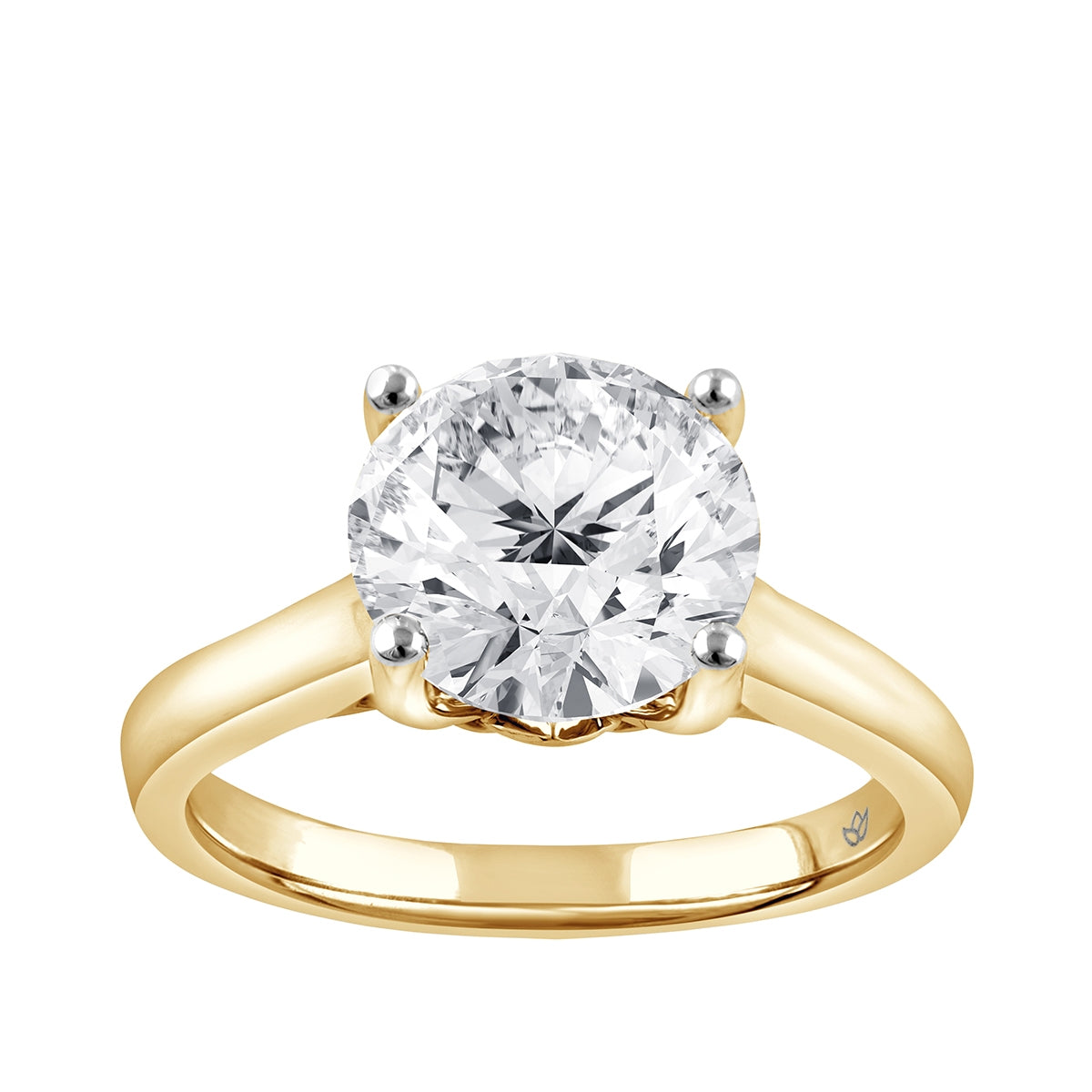 Radiance 3 ct. tw. Round Brilliant Diamond Solitaire Engagement Ring in 14K Yellow Gold
