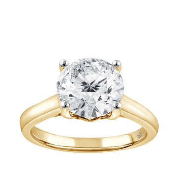 GOLD TAG Radiance 3 ct. tw. Round Brilliant Diamond Solitaire Engagement Ring in 14K Yellow Gold