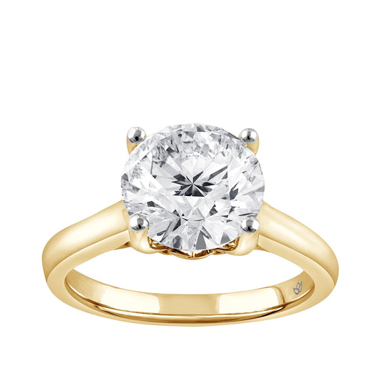 Radiance 3 ct. tw. Round Brilliant Diamond Solitaire Engagement Ring in 14K Yellow Gold