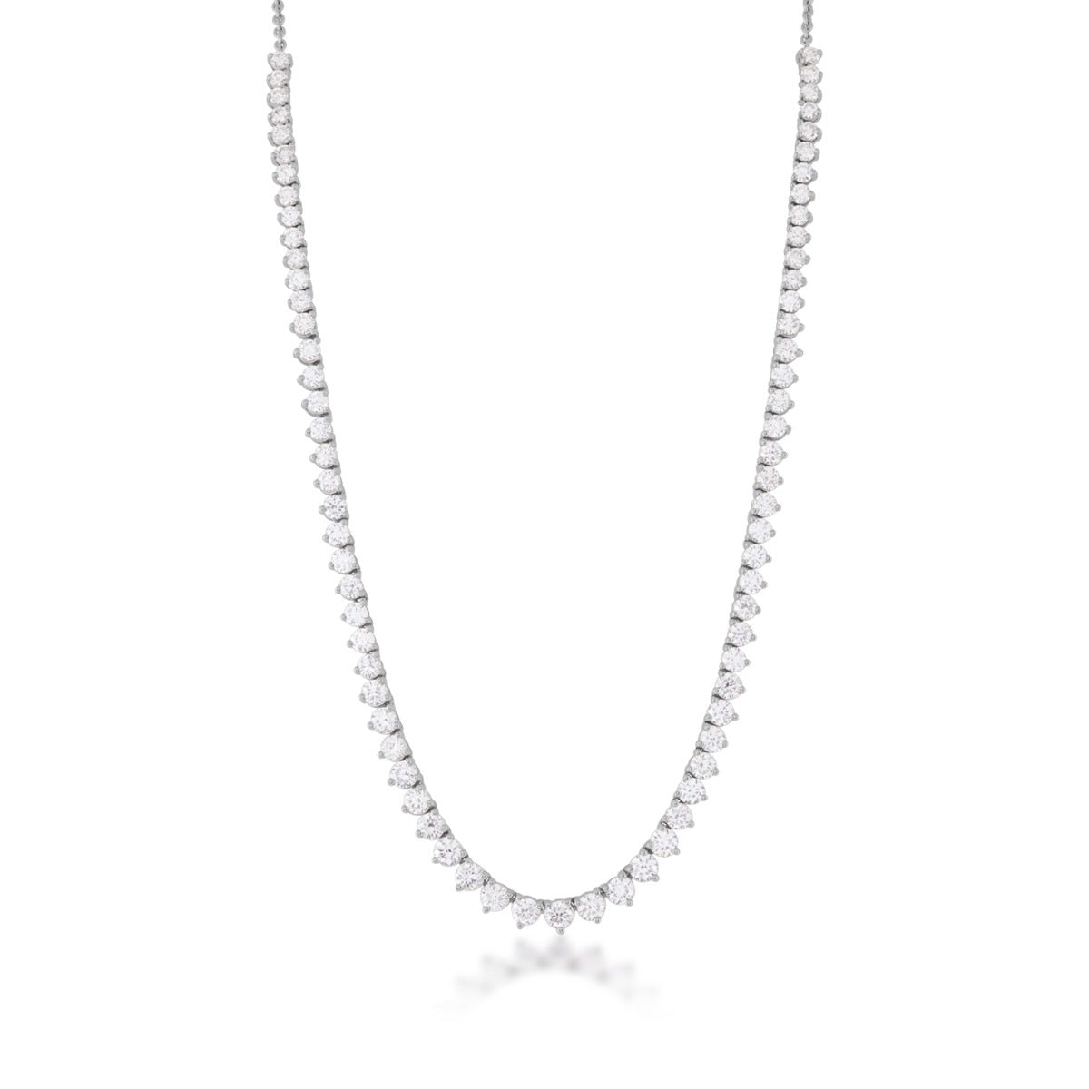 Adamante 5 ct. tw. Lab-Grown Diamond Riviera Necklace in 14K White Gold