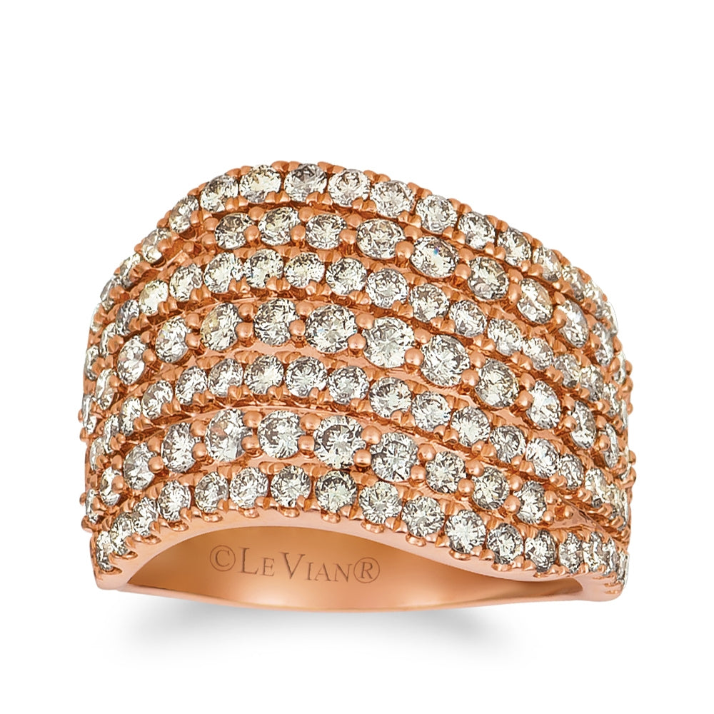 Le Vian 2-1/4 ct. tw. Nude Diamond Multi-Row Ring in 14K Strawberry Gold