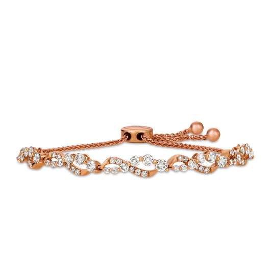 Le Vian 2-1/2 ct. tw. Nude Diamond Twist Bolo Bracelet in 14K Strawberry Gold