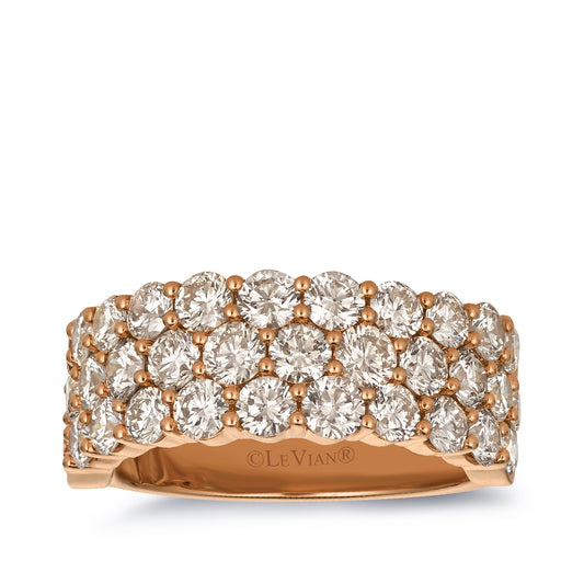 Le Vian 3-1/10 ct. tw. Nude Diamond Multi-Row Ring in 14K Strawberry Gold