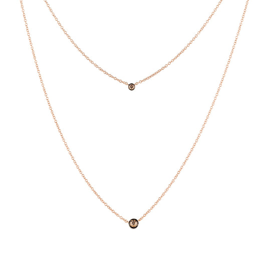 Le Vian 3/8 ct. tw. Chocolate Diamond Layered Necklace in 14K Strawberry Gold