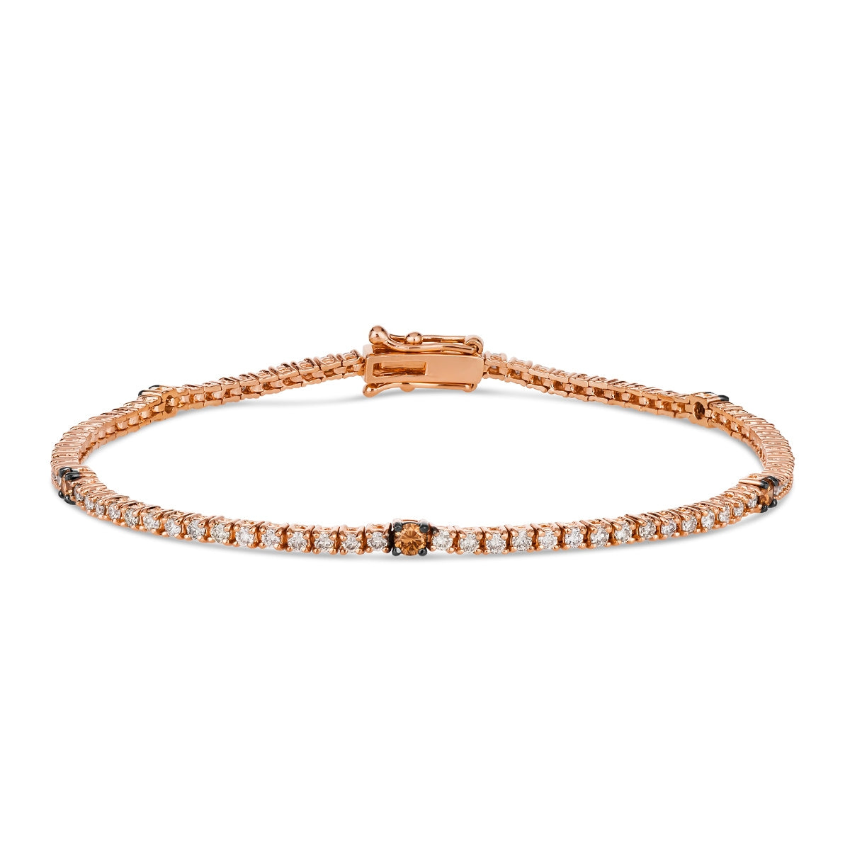 Le Vian 1-1/2 ct. tw. Nude & Chocolate Diamond Tennis Bracelet in 14K Strawberry Gold