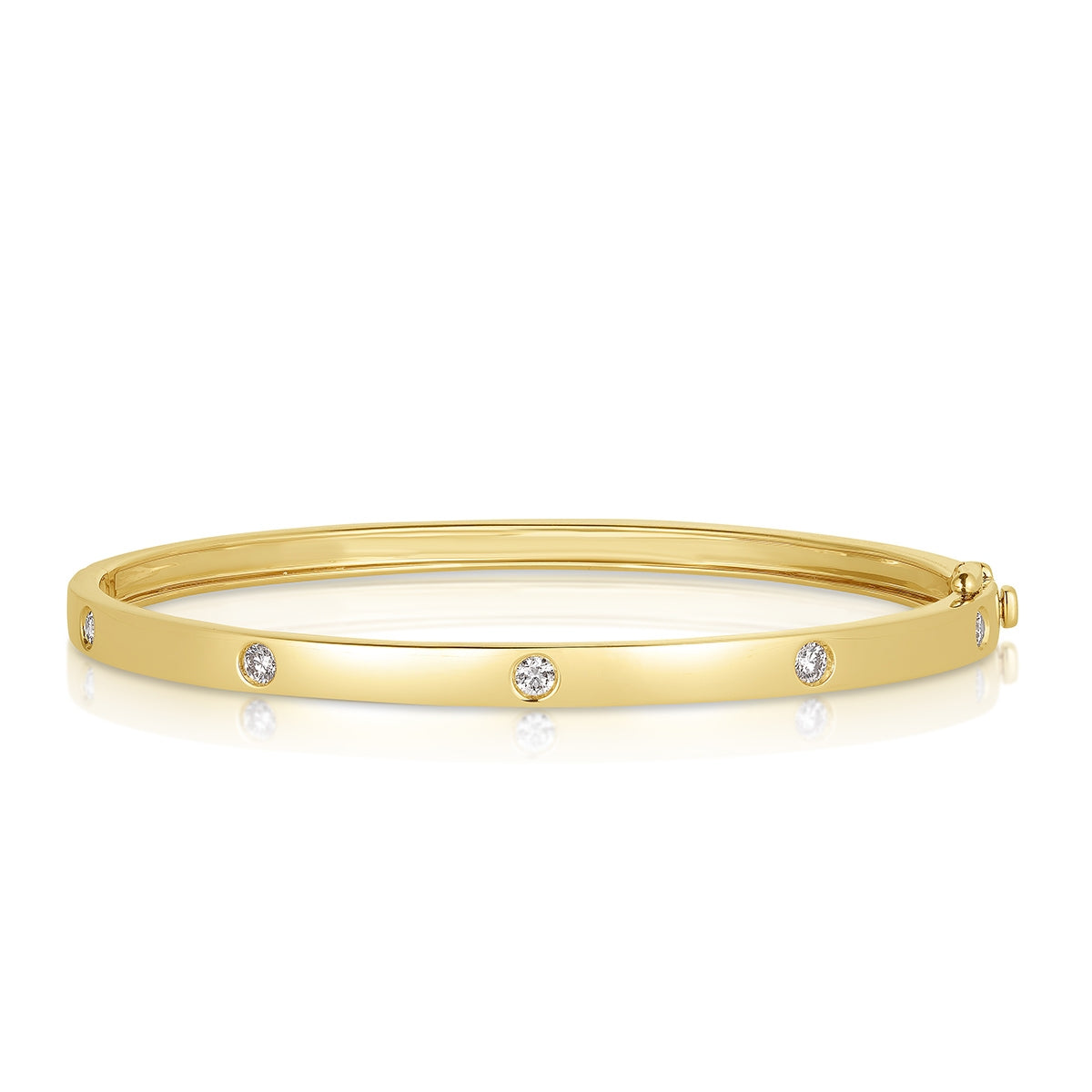 Demi Fine 1/3 ct. tw. Diamond Bangle Bracelet in 14K Yellow Gold