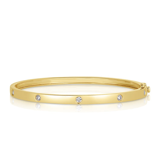 Demi Fine 1/3 ct. tw. Diamond Bangle Bracelet in 14K Yellow Gold