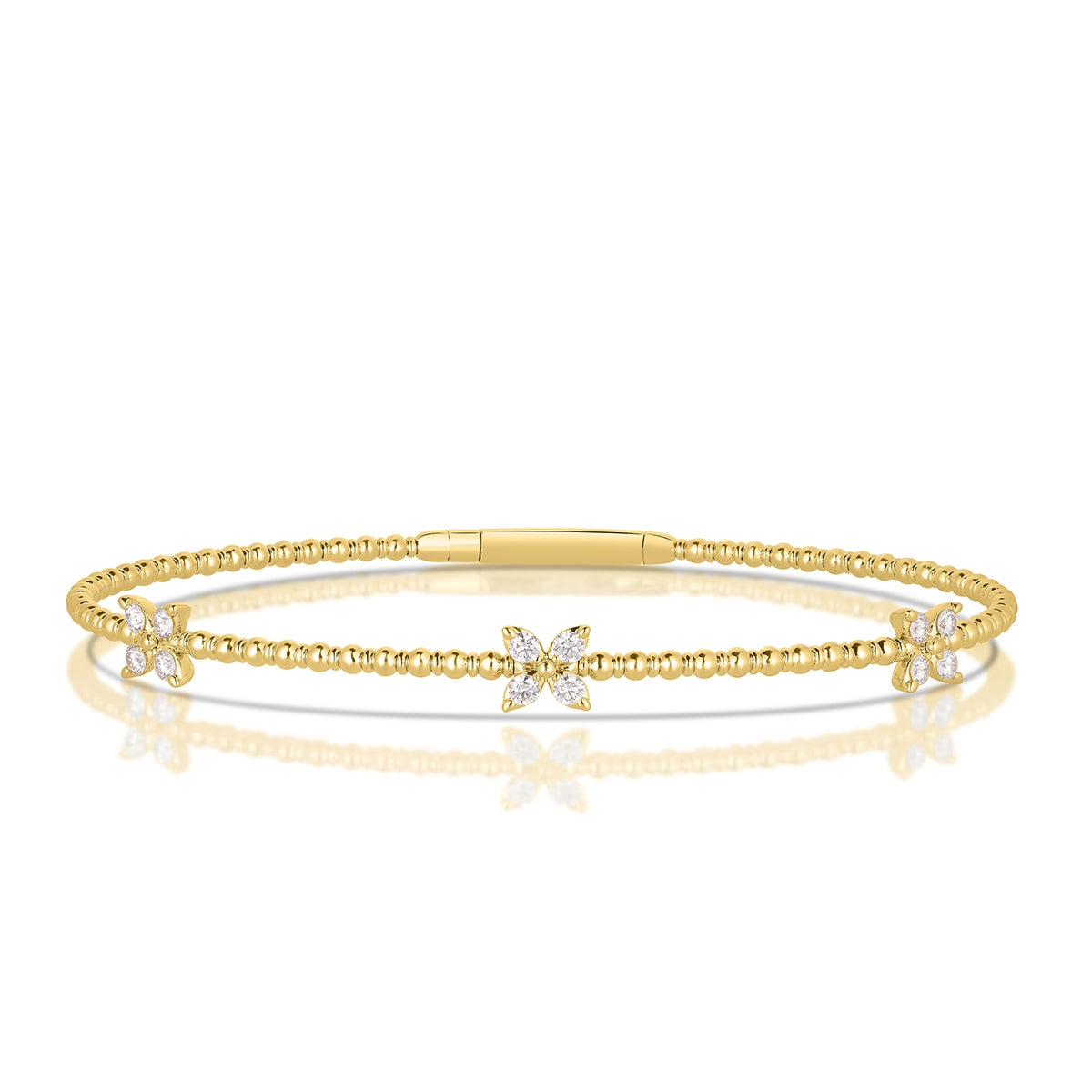 Demi Fine 1/3 ct. tw. Diamond Flex Bangle Bracelet in 14K Yellow Gold