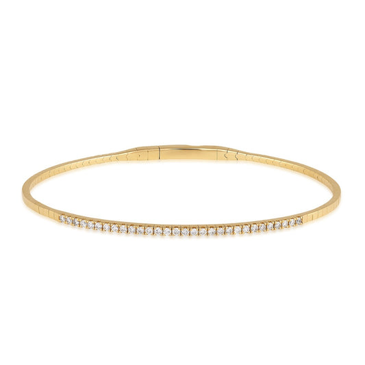 Demi Fine 1/3 ct. tw. Diamond Flex Bangle Bracelet in 14K Yellow Gold (2)