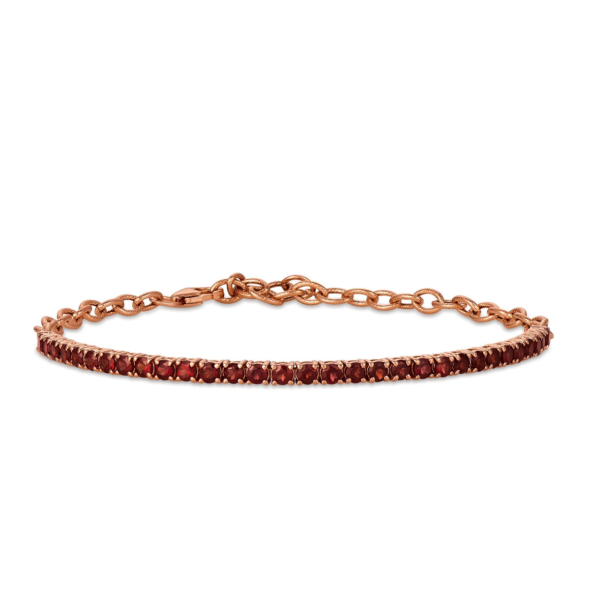 Le Vian Pomegranate Garnet Tennis Bracelet in 14K Strawberry Gold