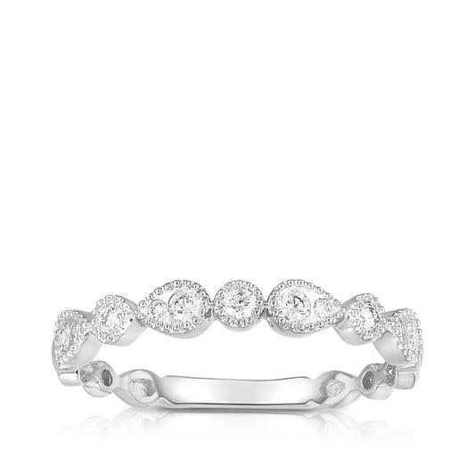 Perfect Match 1/6 ct. tw. Diamond Stackable Ring in 14K White Gold