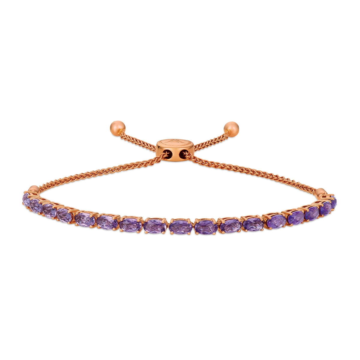 Le Vian Oval Grape Amethyst Bolo Bracelet in 14K Strawberry Gold