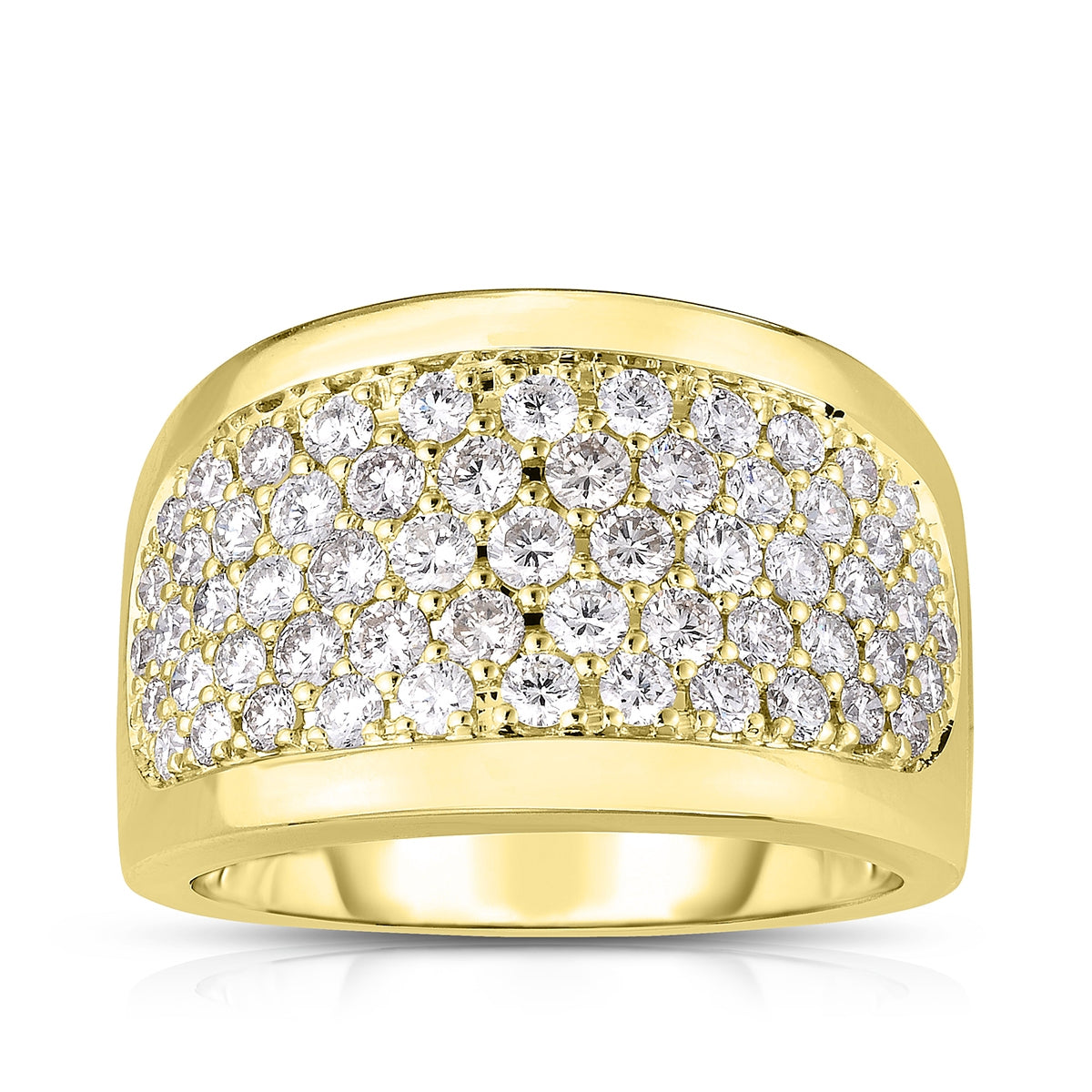 1-1/2 ct. tw. Diamond Wide Band Ring in 14K Yellow Gold