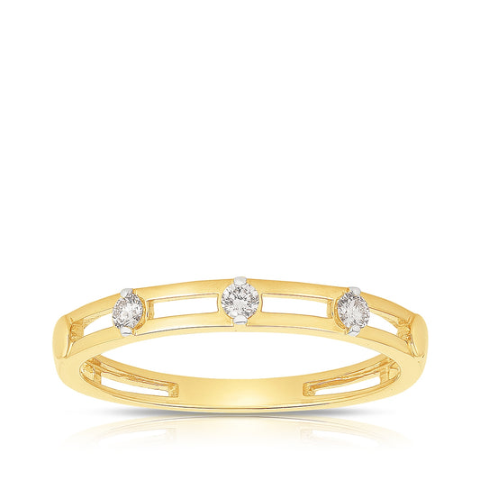 1/10 ct. tw. Diamond Open Ring in 14K Yellow Gold