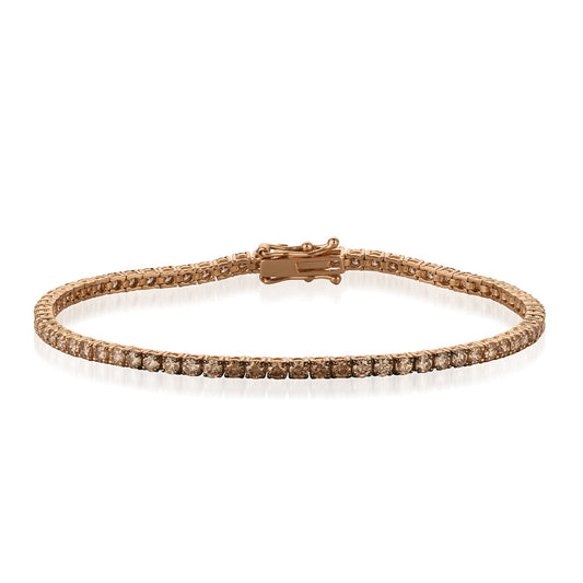 Le Vian 3-1/2 ct. tw. Chocolate Ombre Diamond Tennis Bracelet in 14K Strawberry Gold