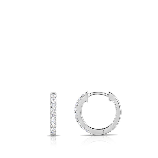 1/4 ct. tw. Diamond Hoop Earrings in 14K White Gold