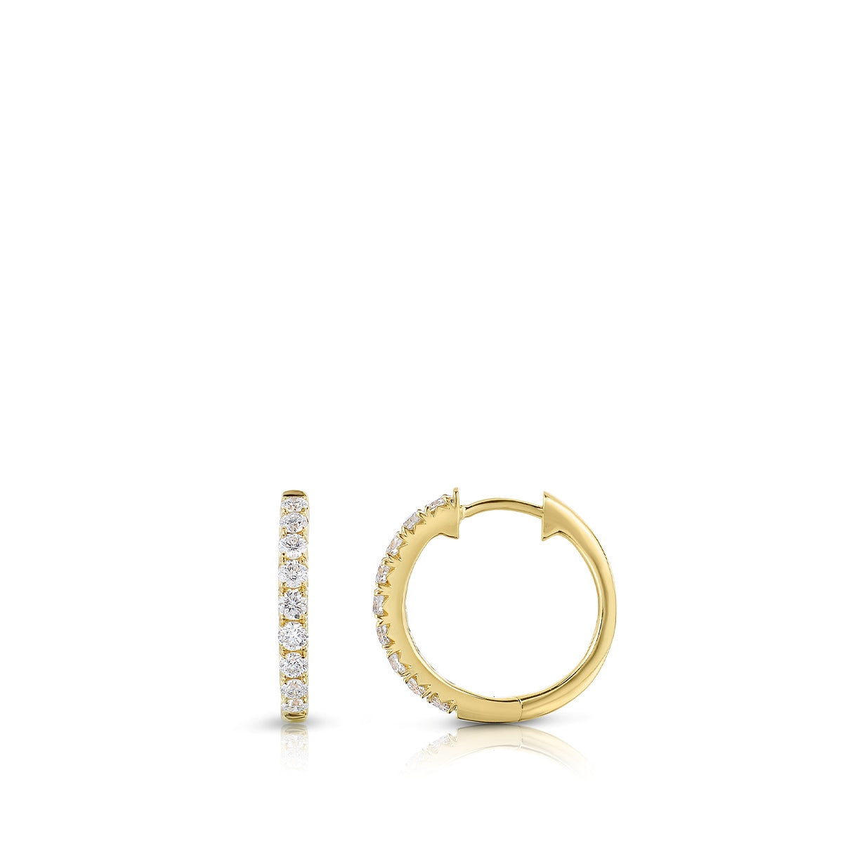 1/4 ct. tw. Diamond Hoop Earrings in 14K Yellow Gold
