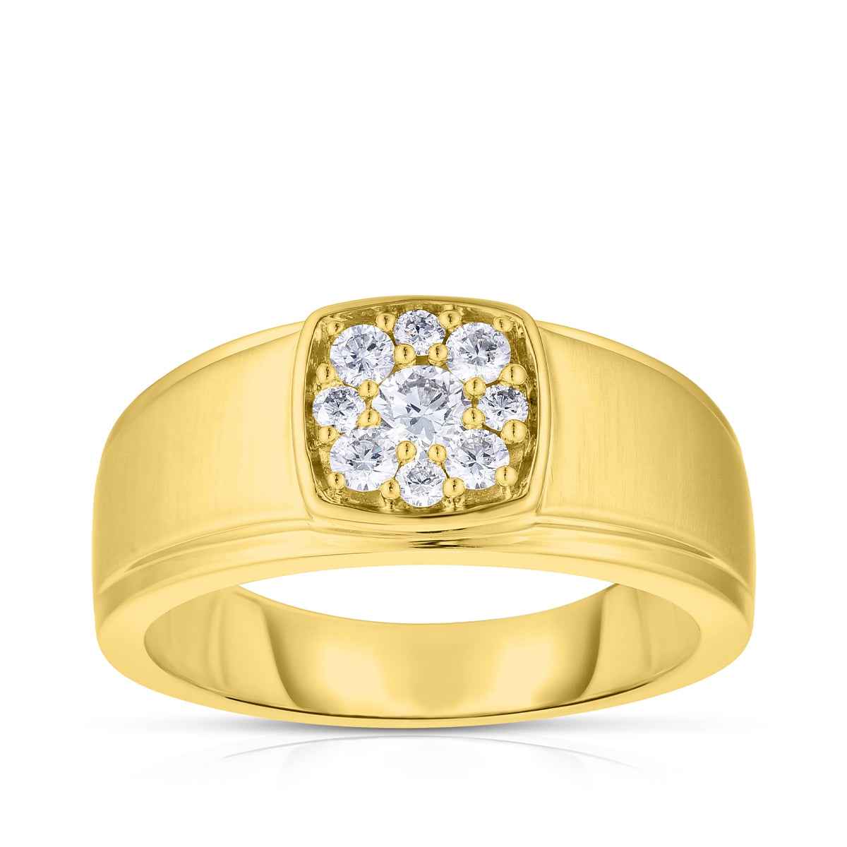 Men's 1/2 ct. tw. Diamond Cluster Wedding Ring in 14K Yellow Gold