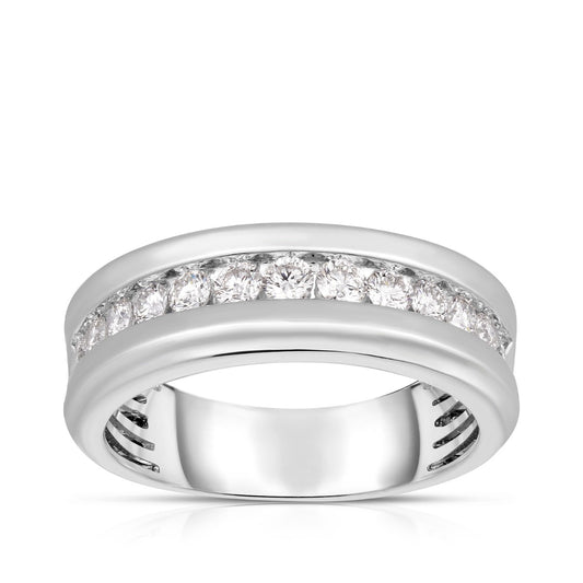 Men's 3/4 ct. tw. Diamond Channel Ring in 14K White Gold