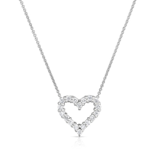 1/4 ct. tw. Diamond Heart Necklace in 14K White Gold