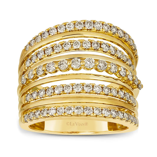Le Vian 1-1/3 ct. tw. Nude Diamond Multi Row Ring in 14K Honey Gold