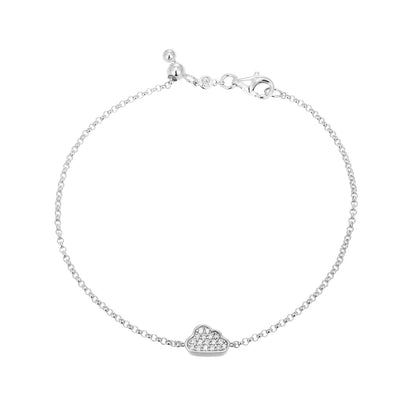 M by Monte Luna 1/8 ct. tw. Lab-Grown Diamond Cloud Bracelet in Sterling Silver