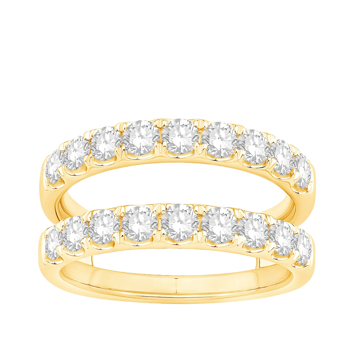 Adamante 1-1/2 ct. tw. Lab-Grown Round Diamond Ring Enhancer in 14K Yellow Gold
