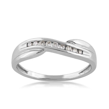 1/10 ct. tw. Diamond Channel Set Ring in 10K White Gold