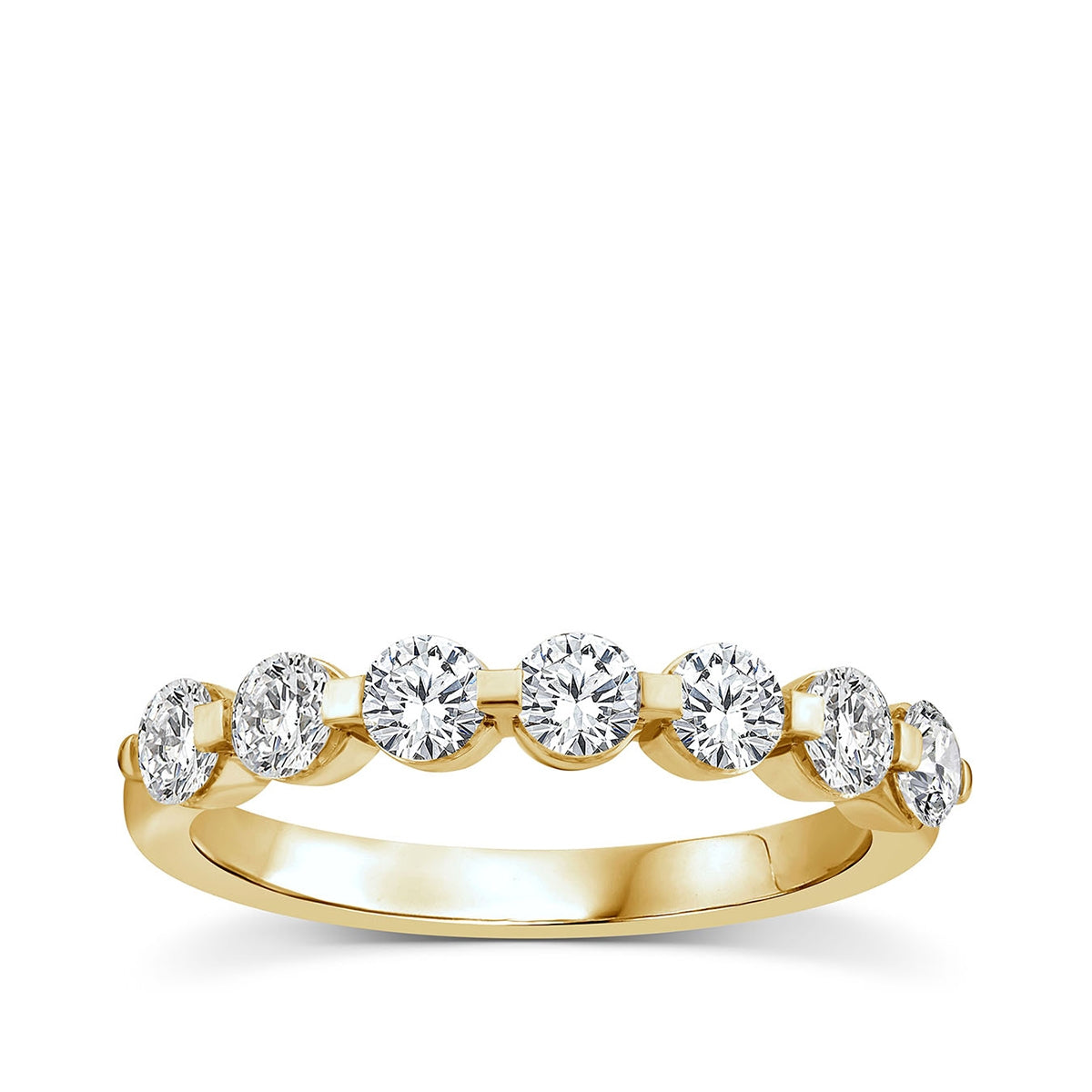 Adamante 1 ct. tw. Lab-Grown Round Diamond Anniversary Ring in 14K Yellow Gold