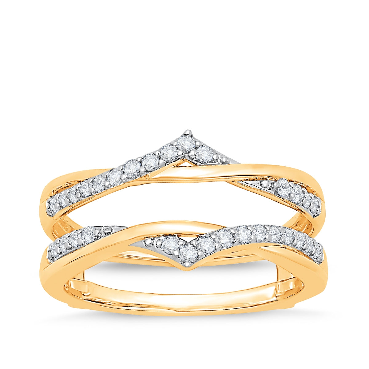 Adamante 1/4 ct. tw. Lab-Grown Diamond Ring Enhancer in 10K Yellow Gold