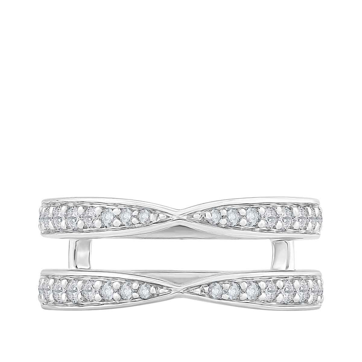 Adamante 5/8 ct. tw. Lab-Grown Diamond Ring Enhancer in 10K White Gold front view