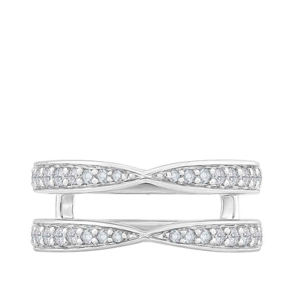 Adamante 5/8 ct. tw. Lab-Grown Diamond Ring Enhancer in 10K White Gold front view