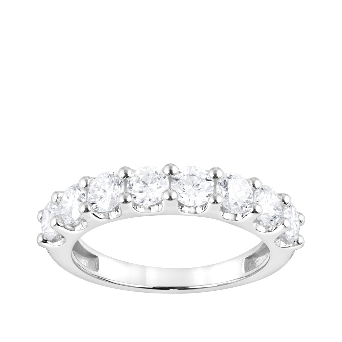 Adamante 1-1/2 ct. tw. Lab-Grown Diamond Anniversary Ring in 14K White Gold